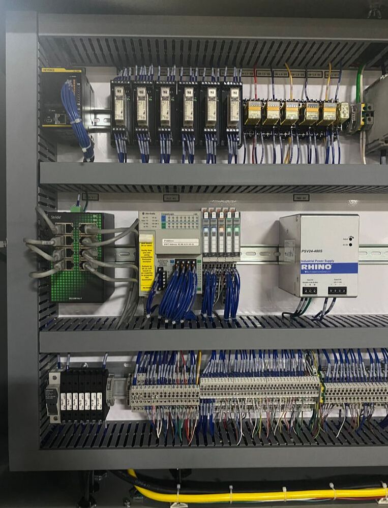 An electrical panel build for a large automation system.