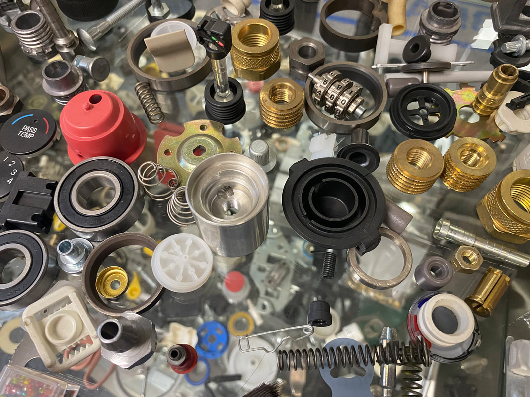 Various small parts that have been sorted using automated processes by Vibra Flight